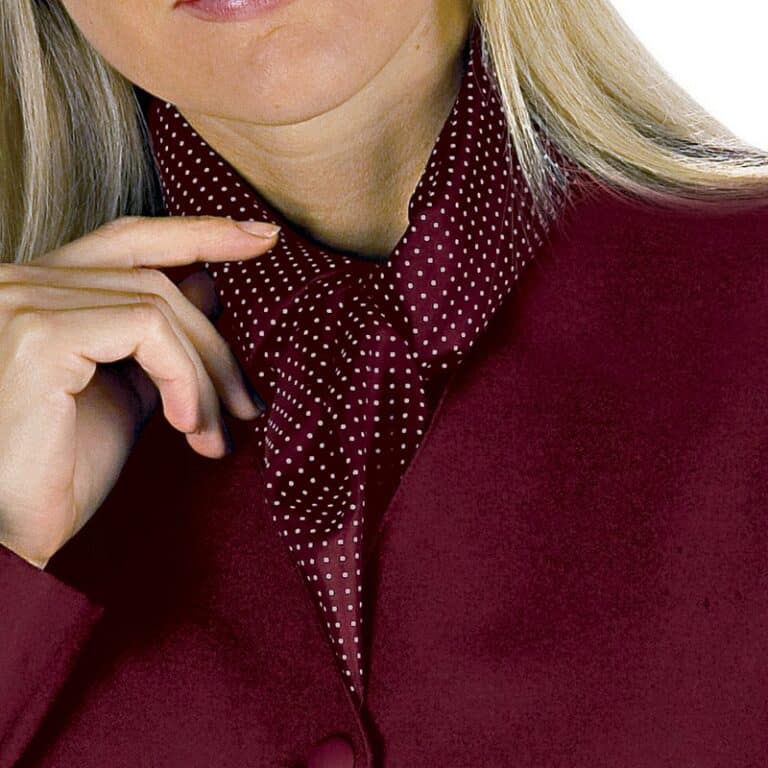 Foulard Isacco Ascot punto spillo bordeaux 115333