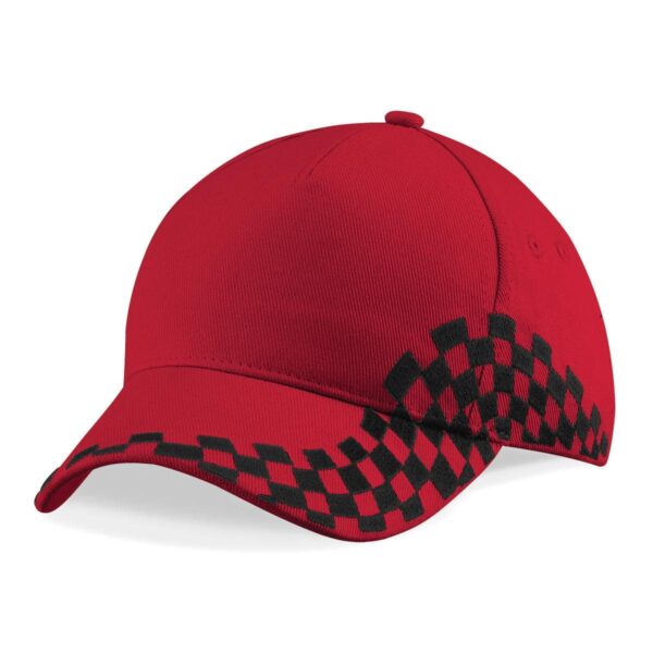 B159-cappellino-racing-rosso-scacchi-neri-fronte-min