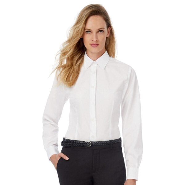 BCSWP63-smart-bianco-camicia-donna-b&c-manica-lunga-min