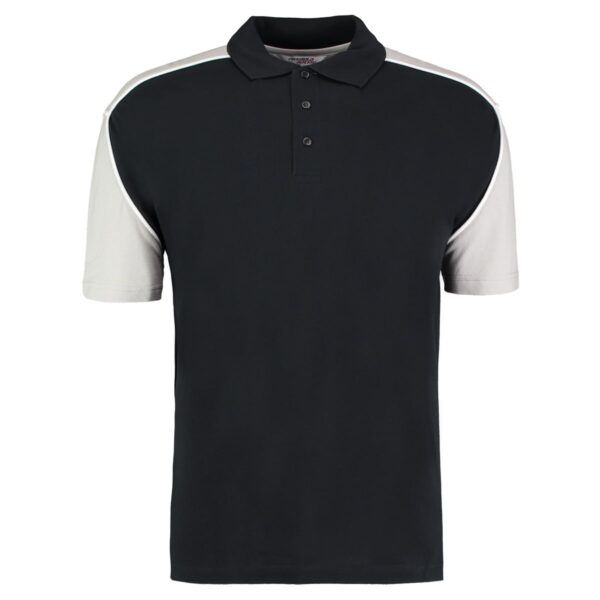 Polo formula racing nero in cotone