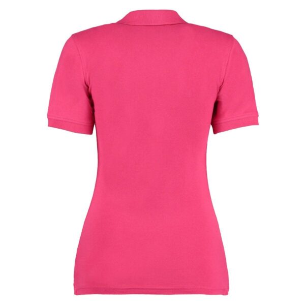 KK732-sofia-polo-donna-elasticizzata-scollo-a-v-fucsia-retro