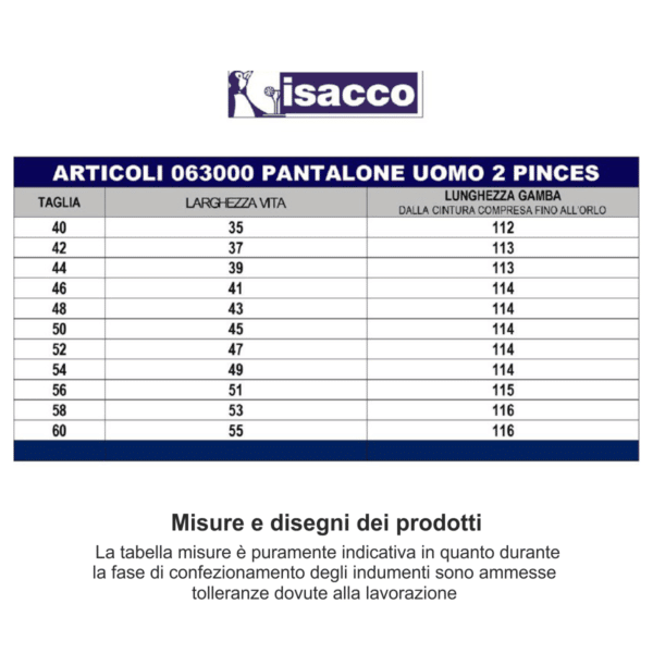 Pantaloni uomo Isacco 063402 - immagine 3