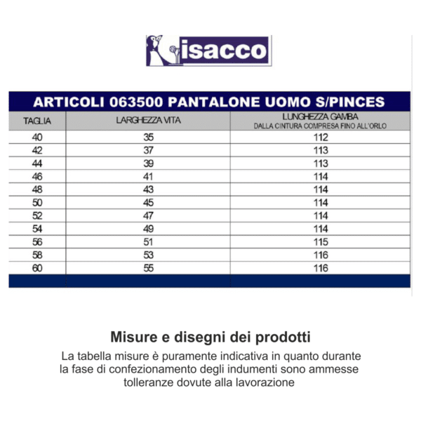Pantaloni uomo Isacco 063511 - immagine 3