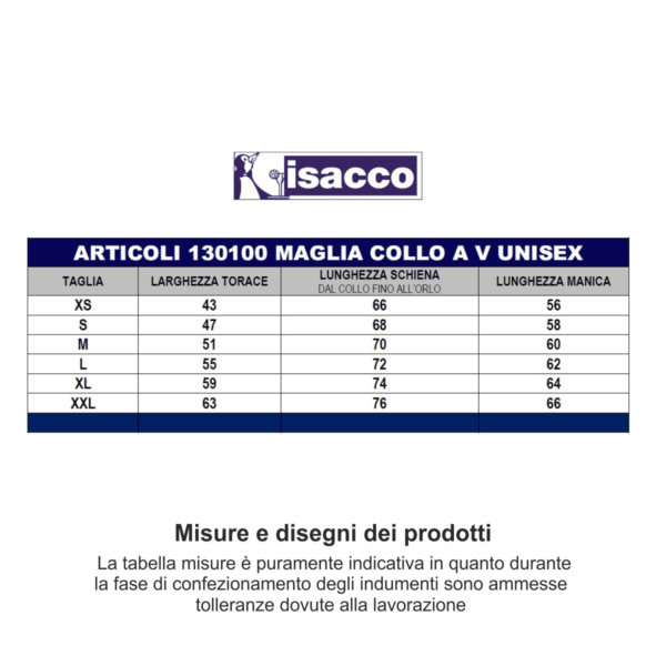 Maglia scollo a V Isacco 130102 - immagine 3