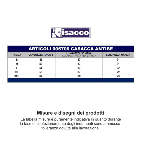 Casacca Isacco Antibe 5700 - immagine 6