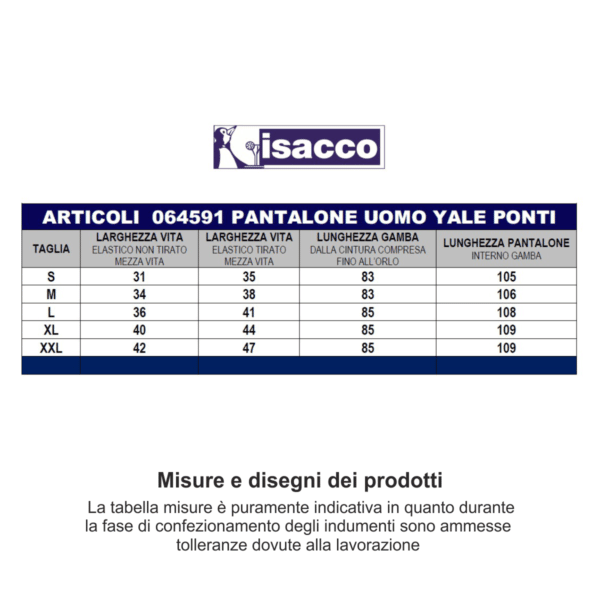 Pantaloni uomo Isacco Yale 064501 - immagine 3