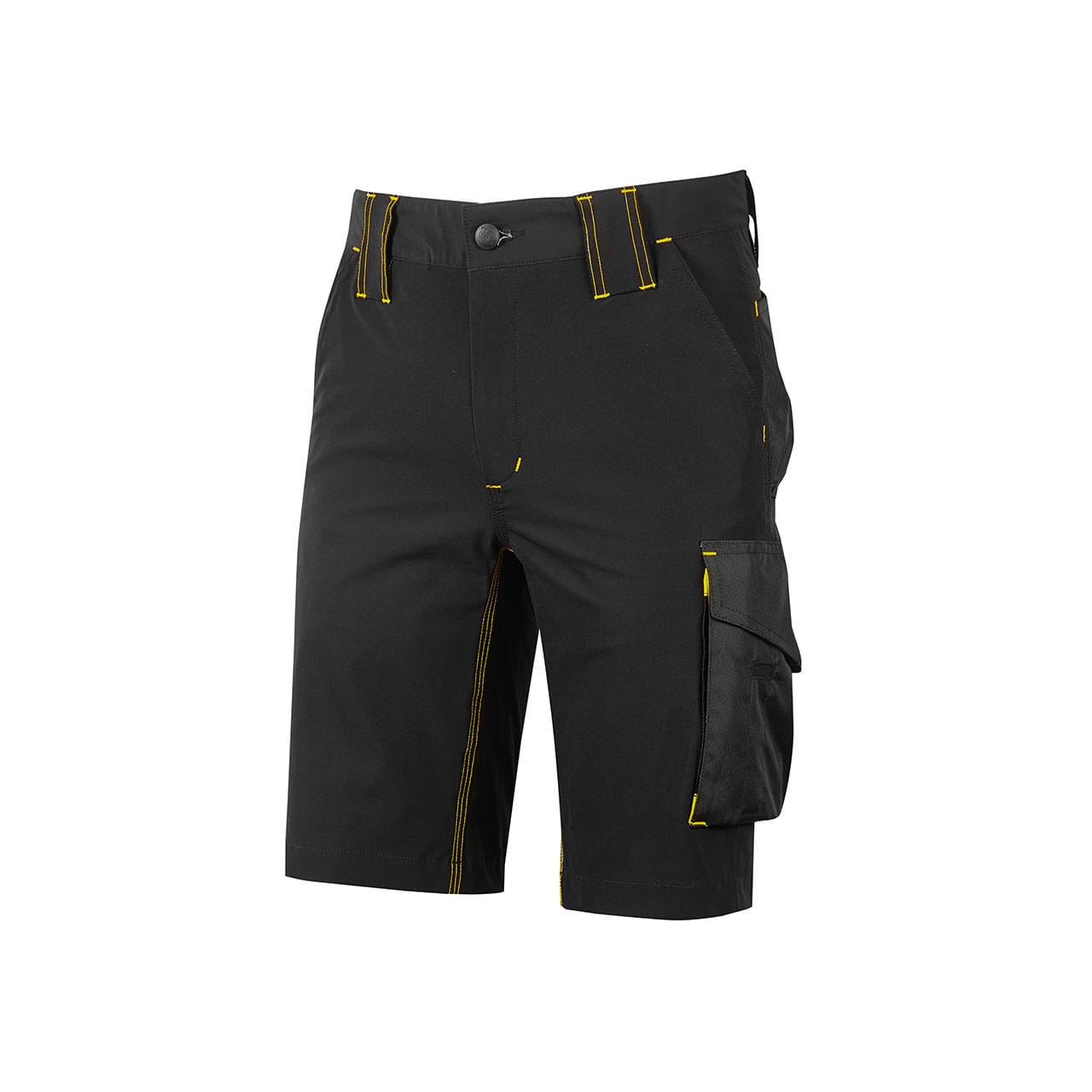 Pantaloni corti da lavoro U-Power Mercury nero giallo
