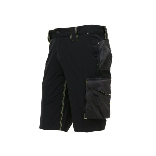 Pantaloni corti da lavoro U-Power Mercury nero giallo