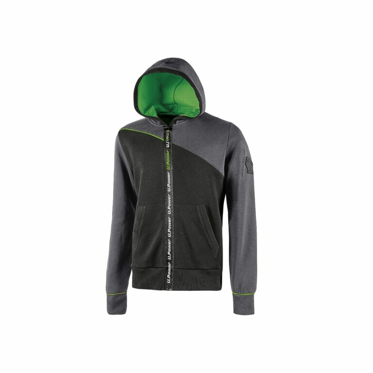 Felpa con cappuccio U-Power Jupiter grigio verde