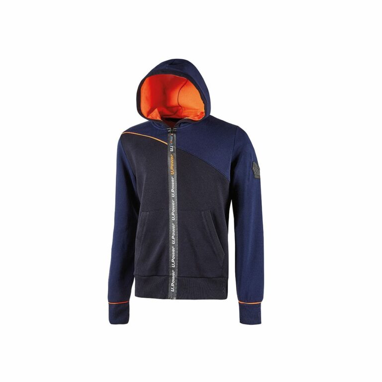 Felpa con cappuccio U-Power Jupiter navy arancione