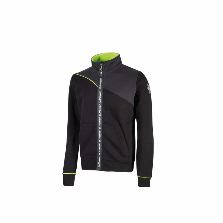 Felpa zip intera U-Power Uranus nero giallo