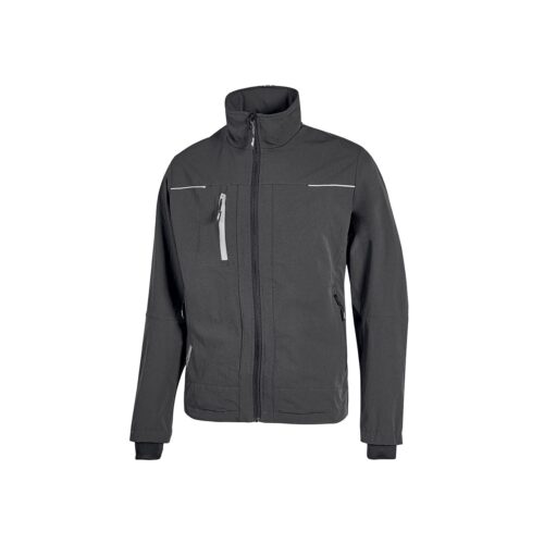 Giacca da lavoro U-Power Pluton in softshell stretch grigio asfalto