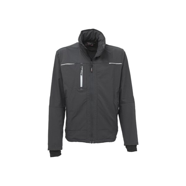 Giacca da lavoro U-Power Pluton in softshell stretch grigio asfalto