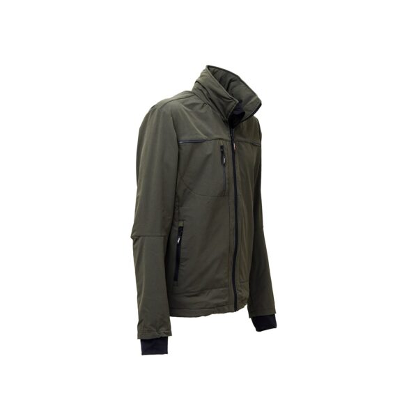 Giacca da lavoro U-Power Pluton in softshell stretch verde scuro