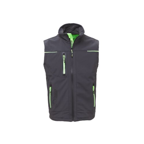 Gilet da lavoro U-Power Universe in softshell grigio verde