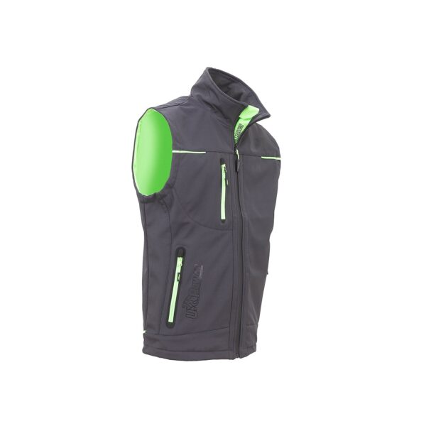 Gilet da lavoro U-Power Universe in softshell grigio verde