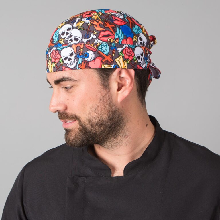Coco bandana cuoco fantasia teschi poliestere