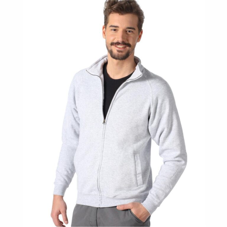 Premium Sweat Jacket Felpa Zip Intera Fruit of Loom
