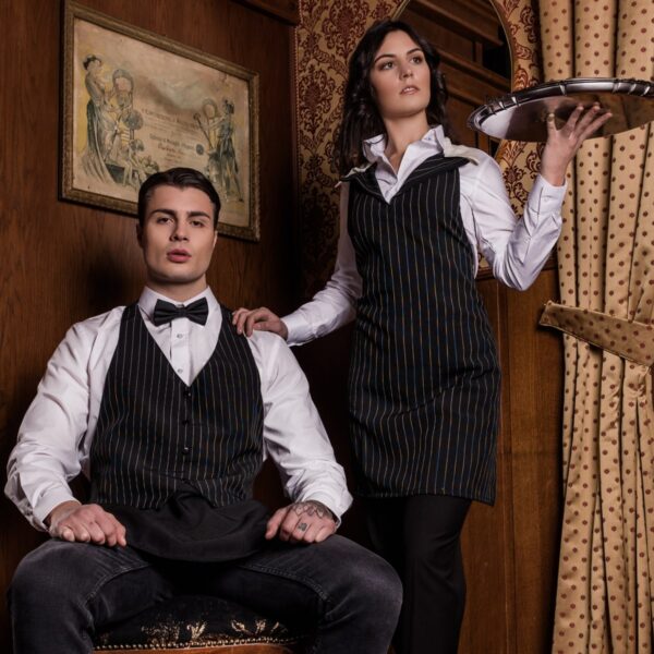 Star Gessato grembiule unisex ristorante West Rose