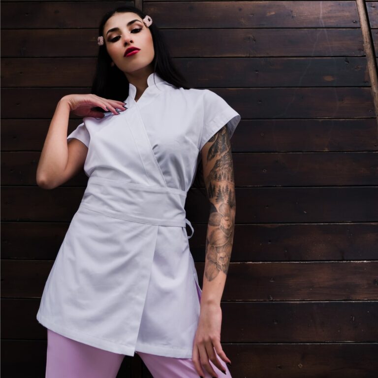 Jasmine bianco kimono Estetista cotone