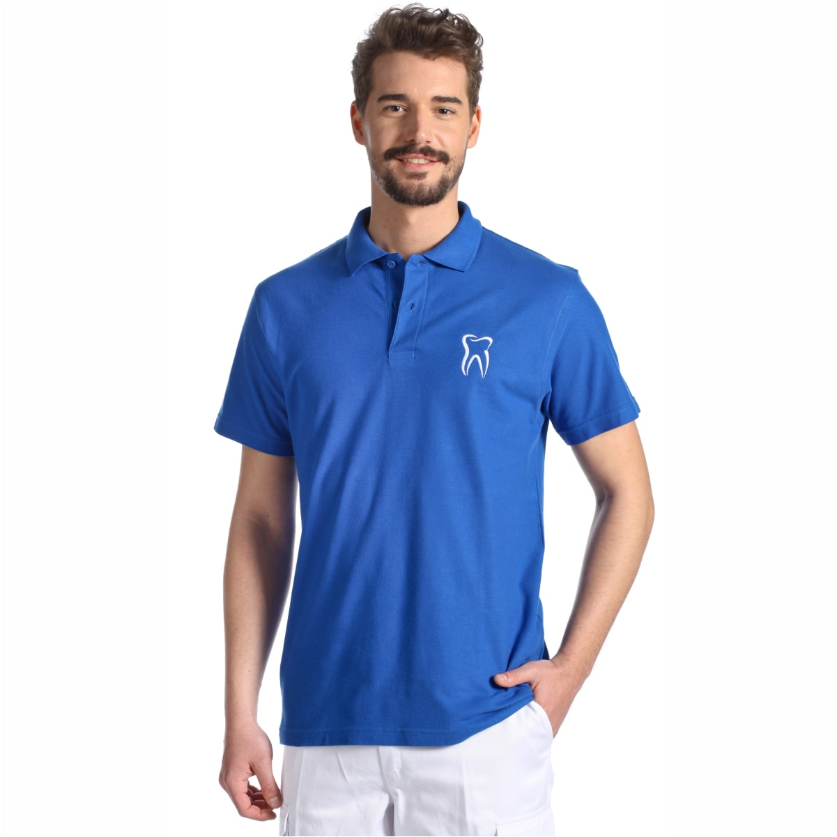 Dentist polo uomo con logo ricamato Acquista on line