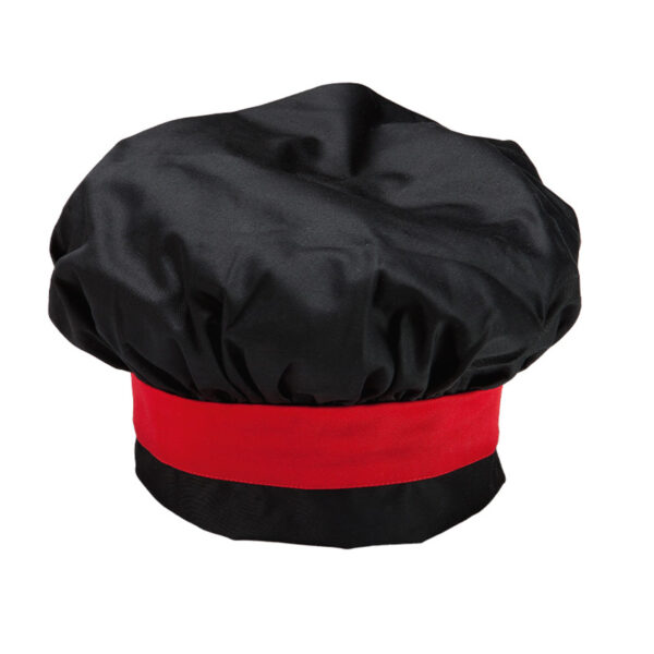 cappello-chef-giblors-nero-rosso