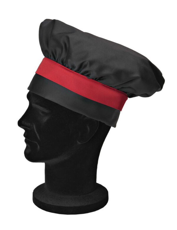 cappello-chef-giblors-nero-rosso