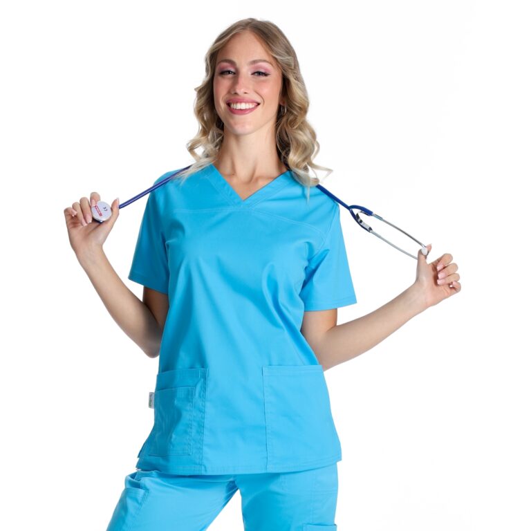 Casacca sanitaria donna Andrea azzurro