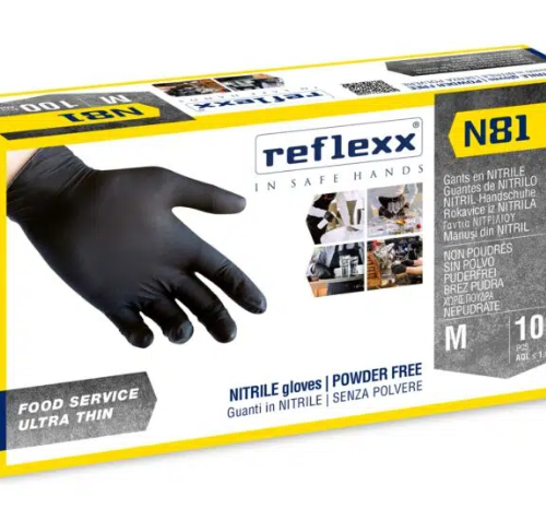 guanto-reflexx-nitrile-n81-neri-senza-polvere