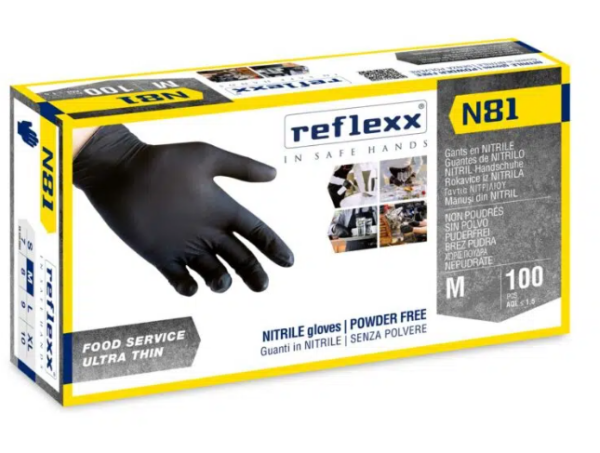 guanto-reflexx-nitrile-n81-neri-senza-polvere