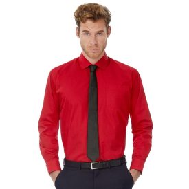 BCSMP61-smart-rosso-camicia-uomo-b&c-manica-lunga-min
