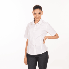camicia-bianca-donna-ristorante-maniche-corte-vendita-online