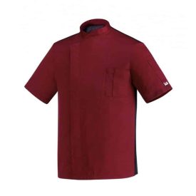Ottavio Bordeaux giacca cuoco microfibra manica corta Egochef