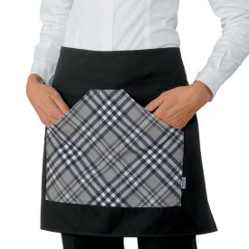 Orleans nero tartan grigio grembiule Isacco