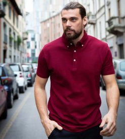 phuket-polo-bordeaux-botton-down-james-ross-collection